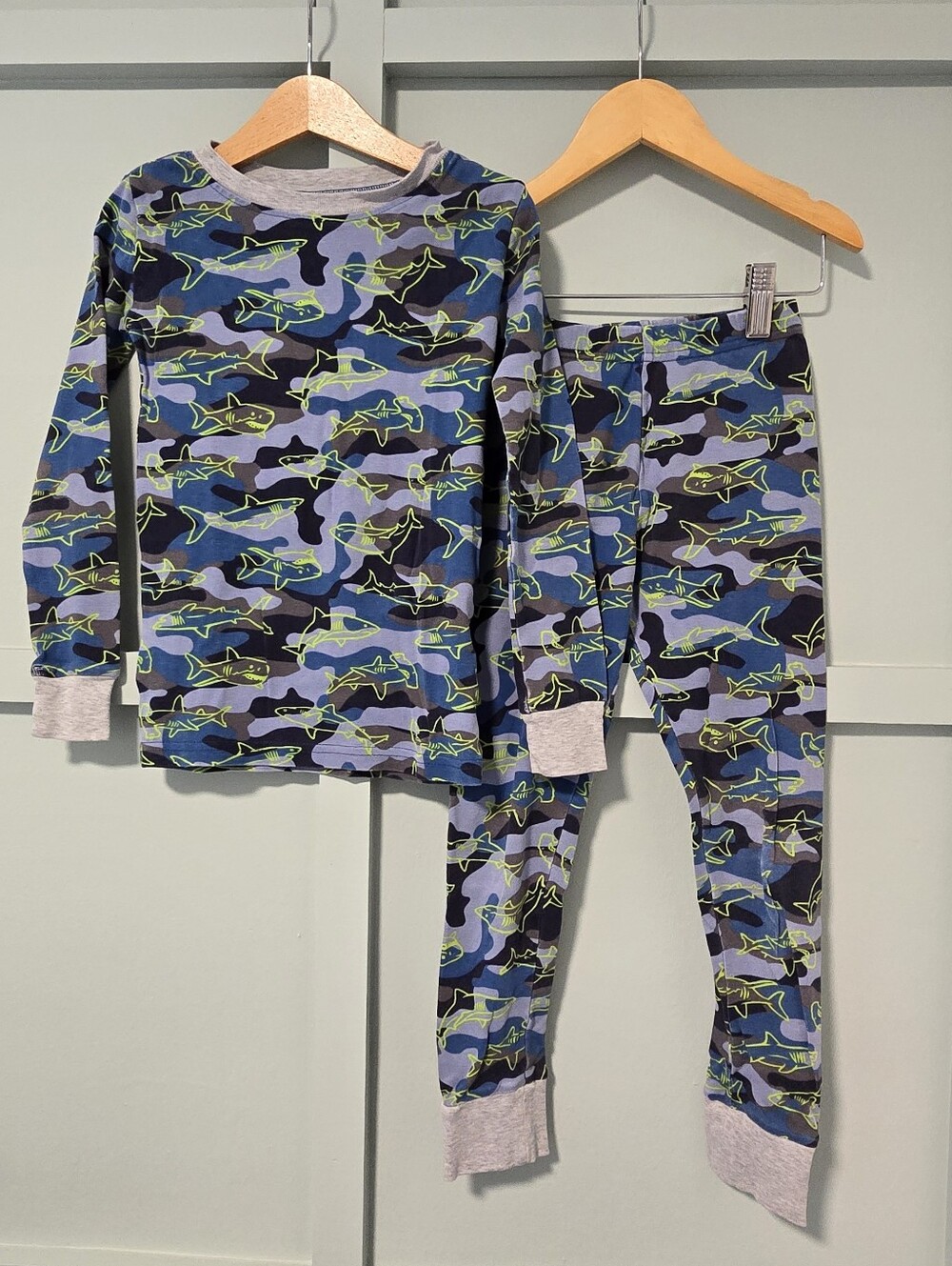4 Pack Kids Navy & Blue Theme Pj's Burt Bees & Kirkland - Picture 2 of 5